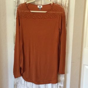 Old Navy burnt orange longsleeve shirt/ XS/EUC
